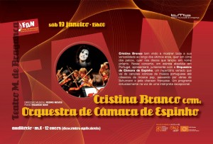 Cristina Branco com: Orquestra de Câmara de Espinho