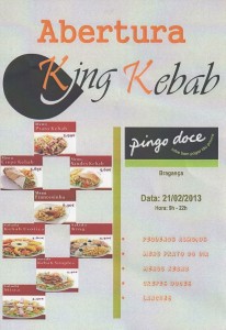 Abertura King Kebab - Pingo Doce - Bragança