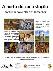 A horta da contestação contra a nova "lei das sementes" - Miranda do Douro