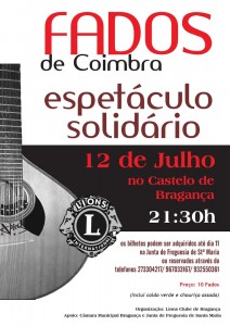 Fados de Coimbra - espetáculo solidário - Bragança