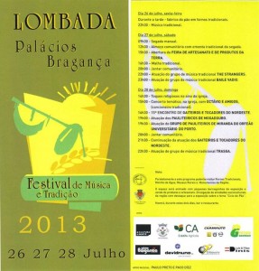 Participe no Festival de Música e Tradição - Lombada - Bragança