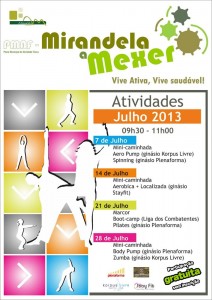 Mirandela a Mexer - Atividades para Julho