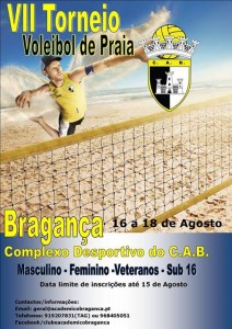 Participe no VII Torneio Voleibal de Praia - Bragança