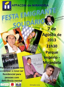 Participe na Festa do Emigrante Solidário - Mirandela
