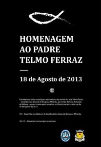 Participe no Homenagem ao Padre Telmo Ferraz - Bruçó