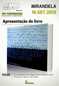 Participe no Apresentação do Livro: Correspondência - Mirandela