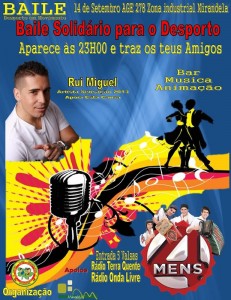 Participe no Baile Solidário para o Desporto - Mirandela