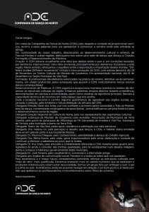 Participe no Comunicado da Companhia de Dança do Norte - Alfândega da Fé