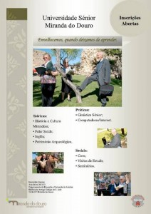 Participe no Inscrições abertas para a Universidade Sénior de Miranda do Douro