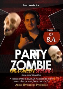 Participe no Party Zombie Halloween Special - Zona Verde Bar - Bragança
