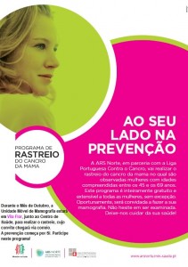 Participe na Programa de Rasteio do cancro da mama - Vila Flor