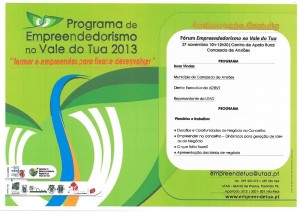 Participe no Fórum "Empreender no Vale do Tua" - Carrazeda de Ansiães