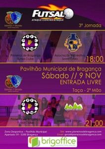 Participe no Pioneiros de Bragança Futsal Clube - 3º Jornada - Bragança