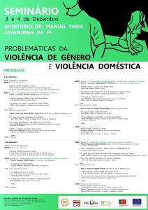 Participe no Seminário Problemáticas da Violência de Género e Violência Doméstica - Alfândega da Fé