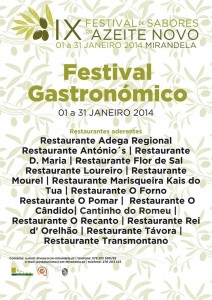 Participe no IX Festival de Sabores do Azeite Novo - Festival Gastronómico - Mirandela