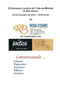 Participe no III Encontro Livreiro de Trás-os-Montes e Alto Douro - Bragança