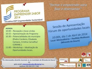 Participe na Programa Empreender Sabor 2014 - Miranda do Douro
