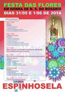 Participe na Festa das Flores em Honra de N. S. do Rosário - Espinhosela - Bragança