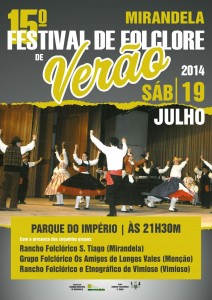 Participe no 15º Festival de Folclore de Verão - Mirandela