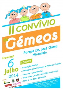 Participe no II Convívio de Gémeos - Mirandela