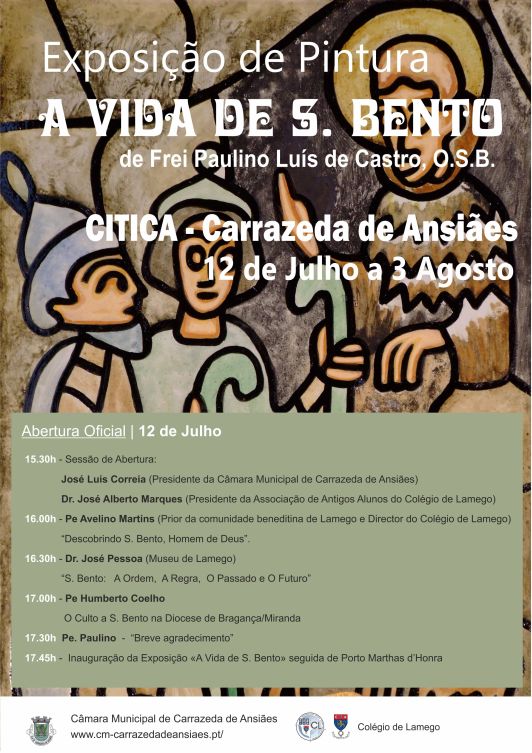 Participe no Exposição de Pintura - A vida de S. Bento - Carrazeda de Ansiães