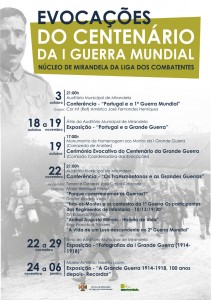 Participe nos Evocações do Centenário da I Guerra Mundial - Núcleo de Mirandela da Liga dos Combatentes - Mirandela