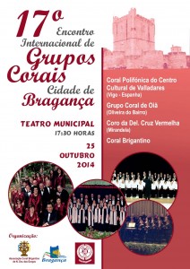 Participe no 17º Encontro Internacional de Grupos Corais - Cidade de Bragança