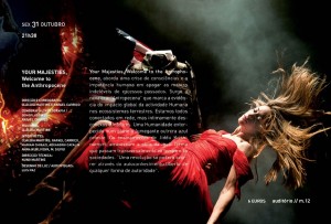 Participe no YOUR MAJESTIES, Welcome to the Anthropocene - Teatro Municipal de Bragança