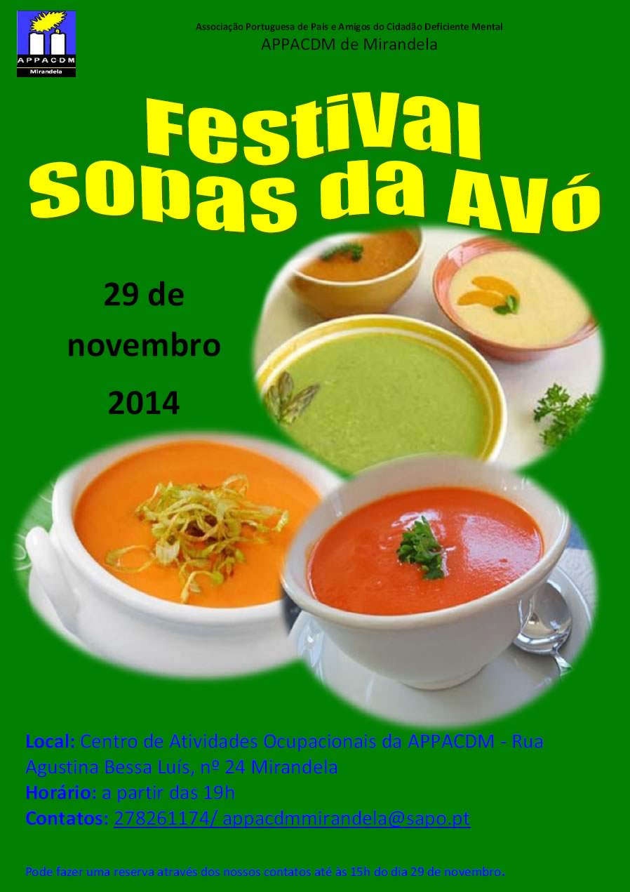 Participe no Festival Sopas da Avó - Mirandela